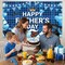 Happy Father’s Day Backdrop Banner – 71 x 43 Inch Blue Father’s Day Party Decoration Background for Indoor Outdoor Celebration, Photography Booth & Home Decor Supplies